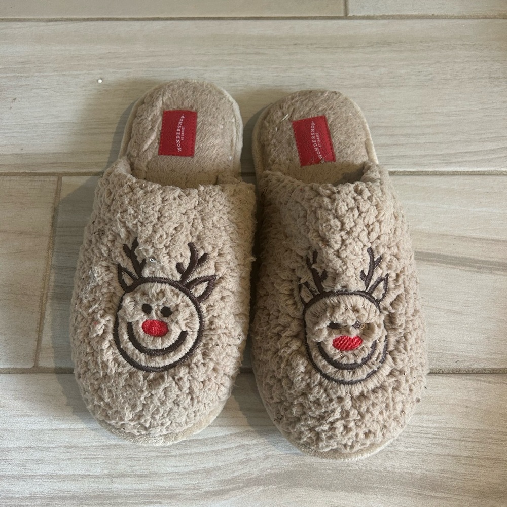 Reindeer Christmas Slippers